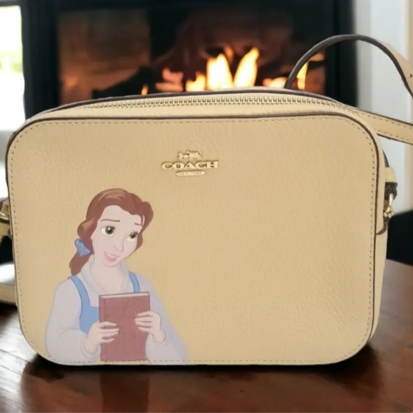 Unused COACH X DISNEY PRINCESS "Belle" Mini Camera Crossbody Bag #C3404 - Picture 1 of 12